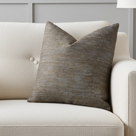Bella Isabella Brown and Beige Luxury Throw Pillow