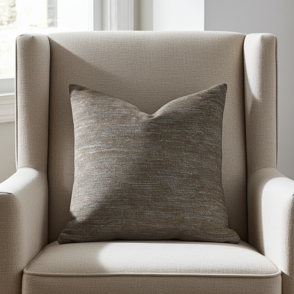 Bella Isabella Brown and Beige Luxury Throw Pillow