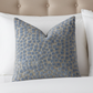 Dusky Gem Blue and Silver Luxury Throw Pillow