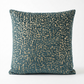 Dusky Gem Blue and Silver Luxury Throw Pillow