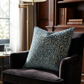 Dusky Gem Blue and Silver Luxury Throw Pillow