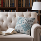 Paragon Brown, Blue and Beige Luxury Throw Pillow