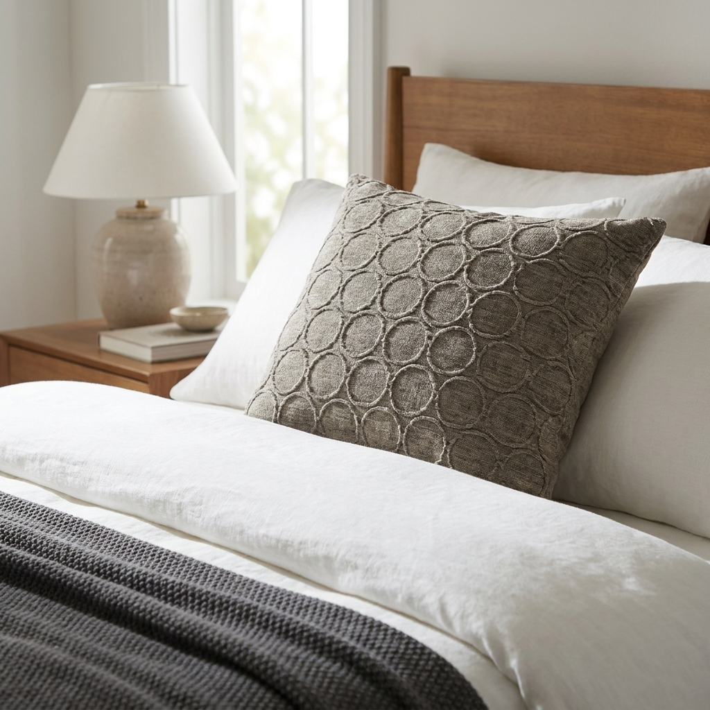 Halo Knights Blue and Gray Luxury Throw Pillow