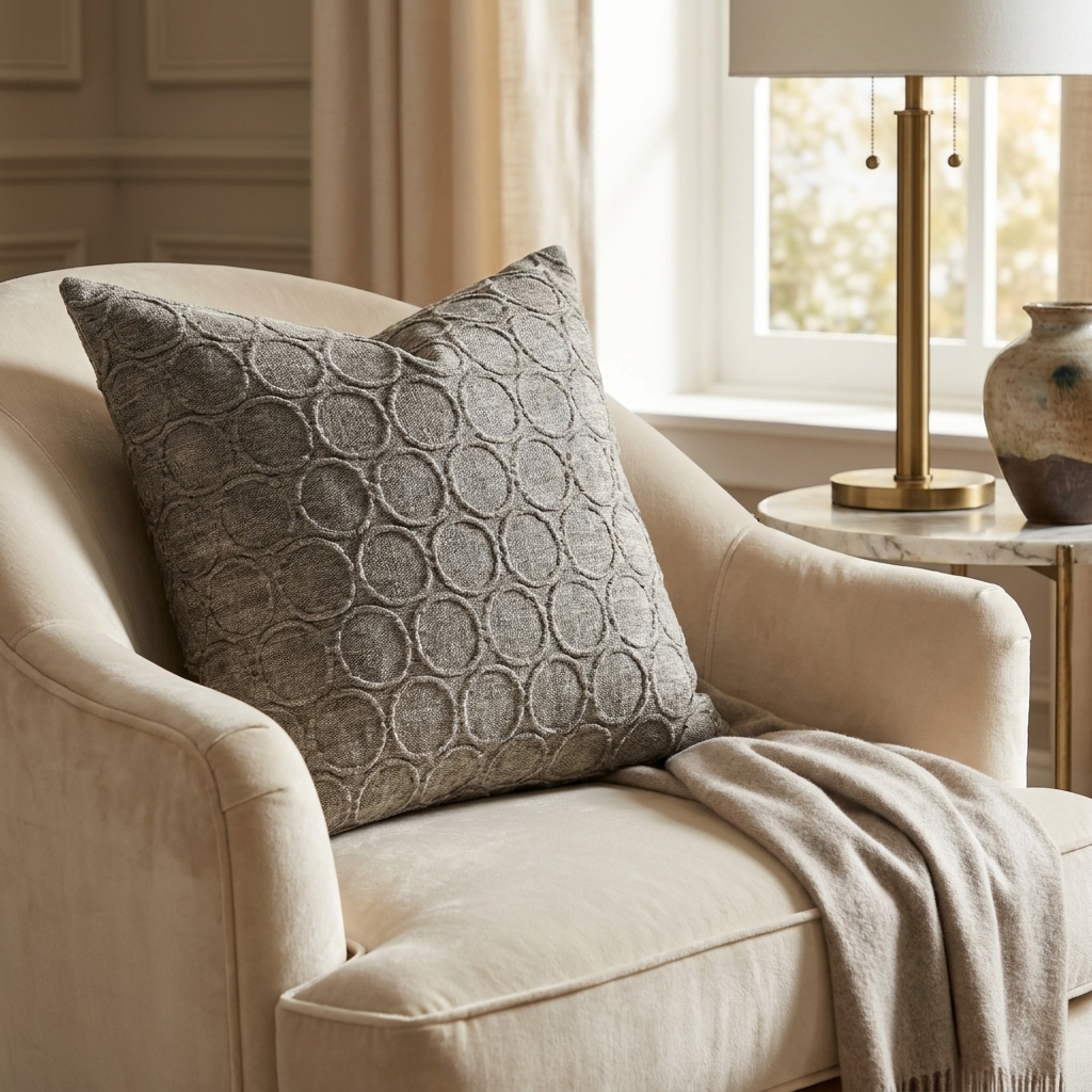 Halo Knights Blue and Gray Luxury Throw Pillow