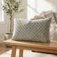 Golden Clove Blue and Beige Luxury Throw Pillow