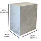 Plutus Brands Signature Natural Marble Side Table - Modern Luxury with Dimmable LED Glow