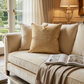 Ebony Russet Textured Luxury Throw Pillow