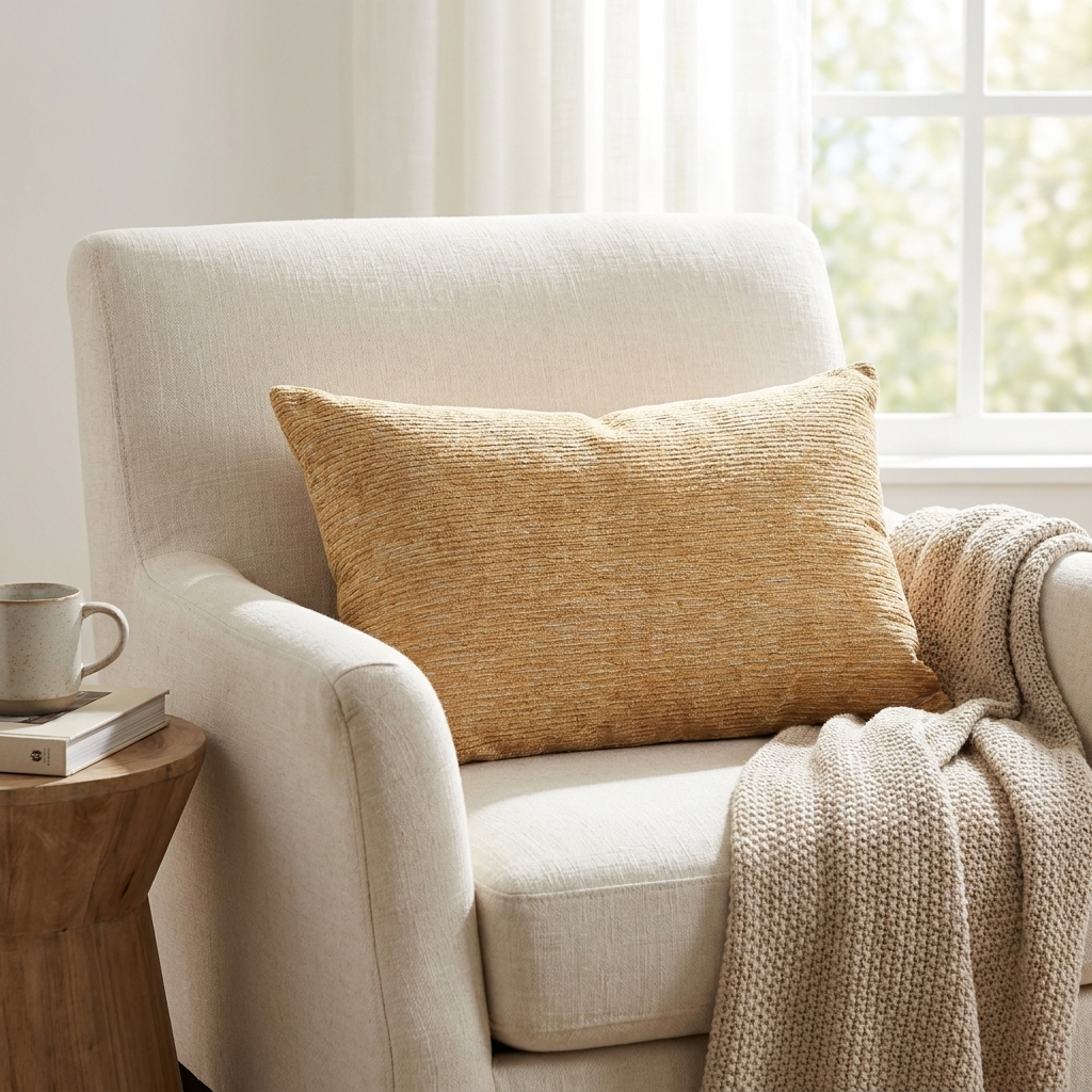Ebony Russet Textured Luxury Throw Pillow