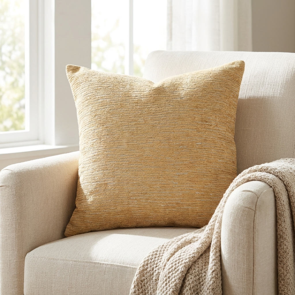Ebony Russet Textured Luxury Throw Pillow