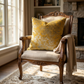 Golden Cosmo Textured Luxury Throw Pillow