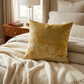 Golden Cosmo Textured Luxury Throw Pillow