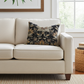 Noir Lotus Blossom Luxury Throw Pillow