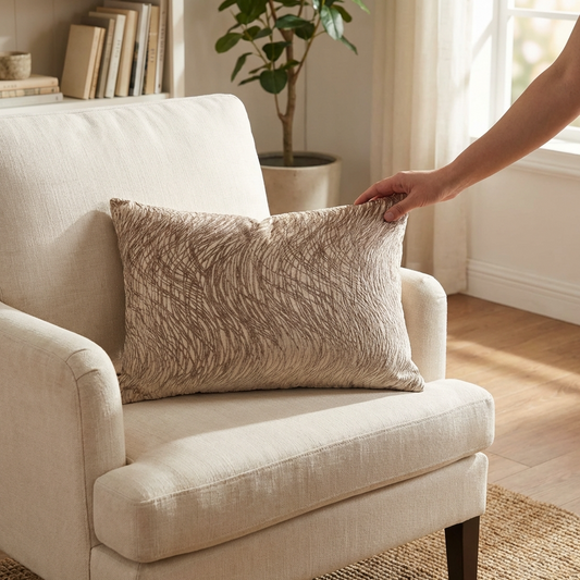 Metallic Bronze  Luxury Throw Pillow