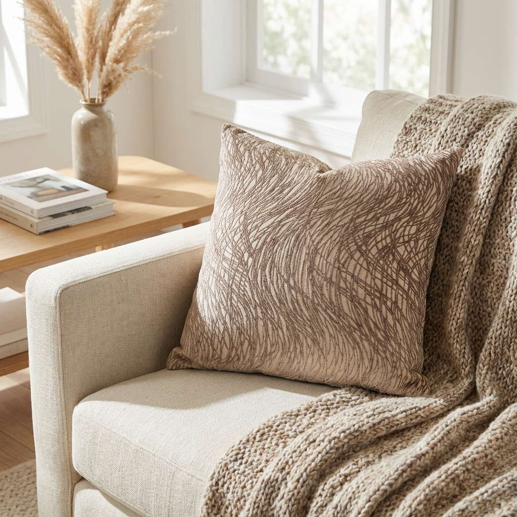 Metallic Bronze  Luxury Throw Pillow