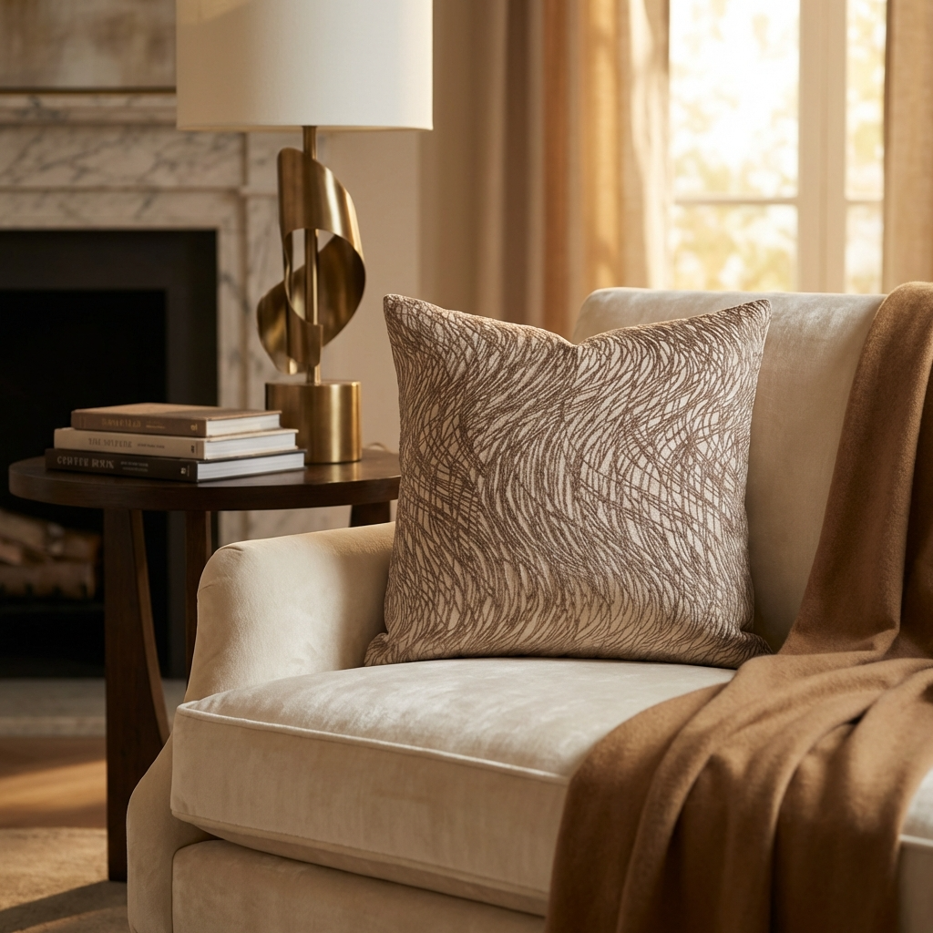 Metallic Bronze  Luxury Throw Pillow