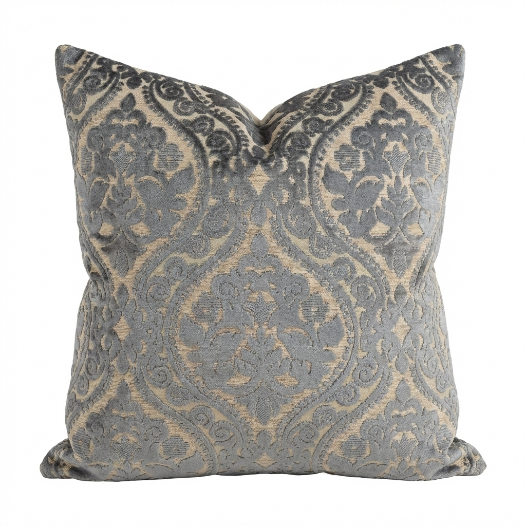 Tulip Zen Green Taupe Luxury Throw Pillow