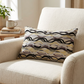 Misty Belvedere Luxury Throw Pillow in Brown and Black Tones