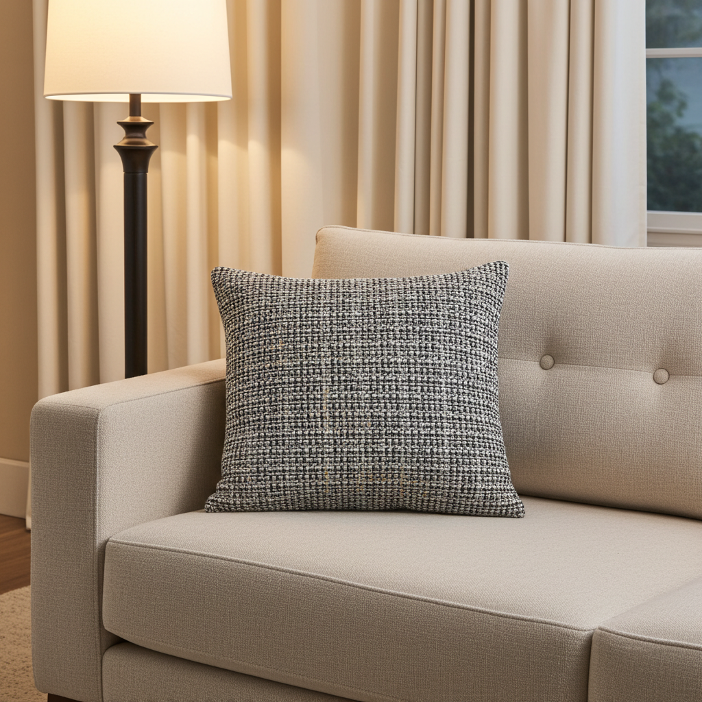 Poppy Chic Woven Luxury Throw Pillow in Multi Color