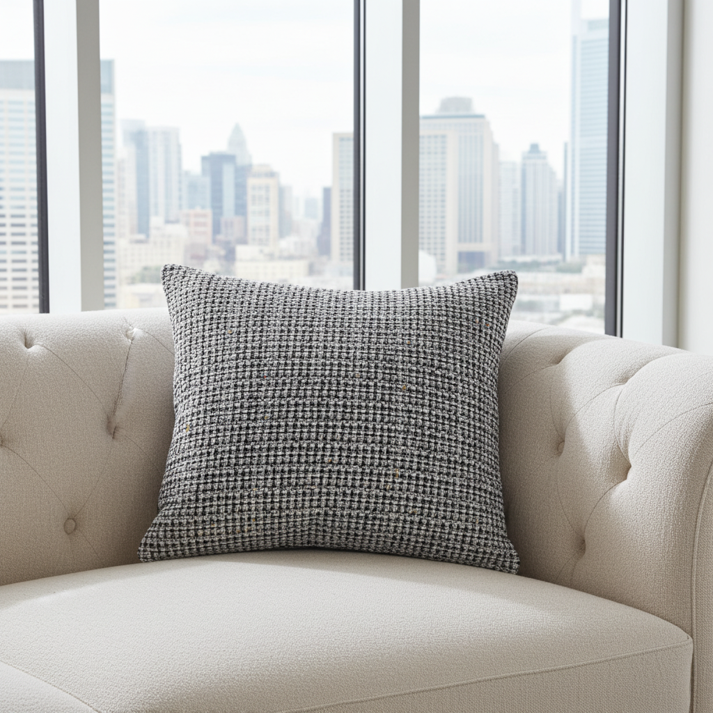 Poppy Chic Woven Luxury Throw Pillow in Multi Color