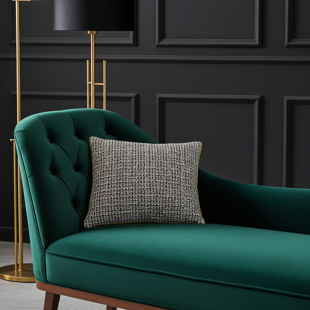 Poppy Chic Woven Luxury Throw Pillow in Multi Color