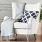 Dark Jewels Luxury Throw Pillow in Black and White