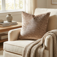 Bubbly Gal Luxury Throw Pillow in Beige Tones