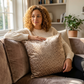 Bubbly Gal Luxury Throw Pillow in Beige Tones