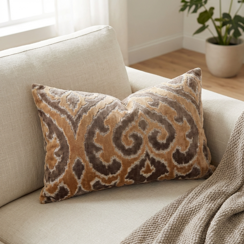 Euphoria Plush Gold Luxury Throw Pillow