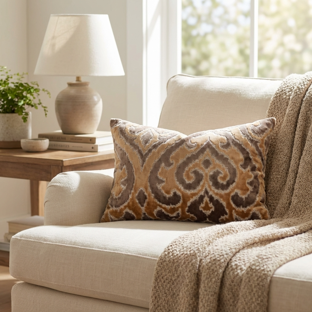 Euphoria Plush Gold Luxury Throw Pillow