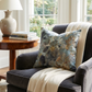 Icy Blue Wildflower Luxury Throw Pillow