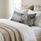 Icy Blue Wildflower Luxury Throw Pillow