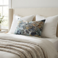 Icy Blue Wildflower Luxury Throw Pillow