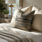 Icy Blue Wildflower Luxury Throw Pillow