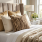 Zippy Zebra Brown and Beige Luxury Throw Pillow