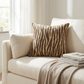 Zippy Zebra Brown and Beige Luxury Throw Pillow