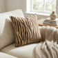 Zippy Zebra Brown and Beige Luxury Throw Pillow