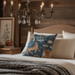 Kimono Tiger Blue and Beige Luxury Throw Pillow