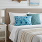 Bosky Willow Blue and White Luxury Throw Pillow