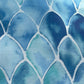 Bosky Willow Blue and White Luxury Throw Pillow