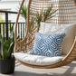 Pitaya Blue and White Luxury Throw Pillow
