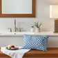 Pitaya Blue and White Luxury Throw Pillow