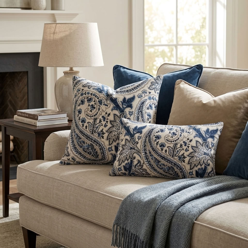 Tulip Safari Multicolor Luxury Throw Pillow