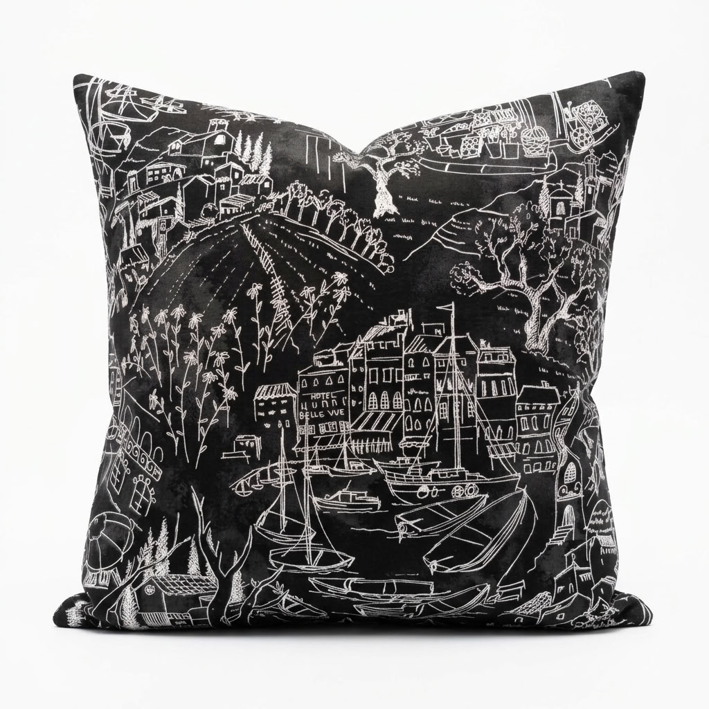 Love Script Black Luxury Throw Pillow