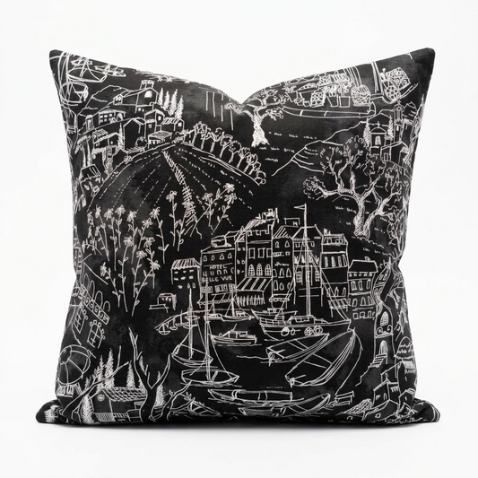 Love Script Black Luxury Throw Pillow