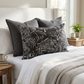 Love Script Black Luxury Throw Pillow
