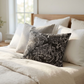 Love Script Black Luxury Throw Pillow