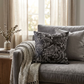 Love Script Black Luxury Throw Pillow