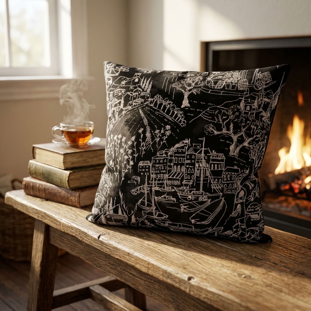 Love Script Black Luxury Throw Pillow