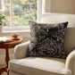 Love Script Black Luxury Throw Pillow