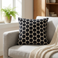 Savannah Black and Beige Luxury Throw Pillow
